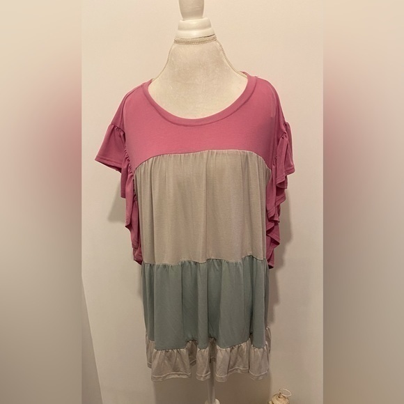 GiGiO top size Xl short sleeve soft tunic‎ New - Picture 1 of 5